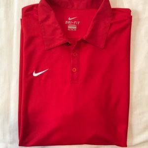 Nike dri-fit red polo